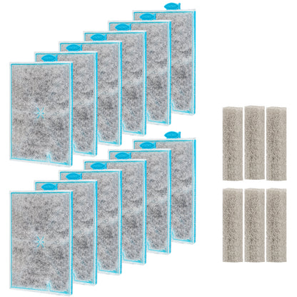 Large Filter Cartridges with Ammonia Reducer Pads, Compatible with Aqueon QuietFlow Power Filter Size 20,30,50,75 / E Internal Power Filter Size 40 and Canister Filter Size 200/300/400