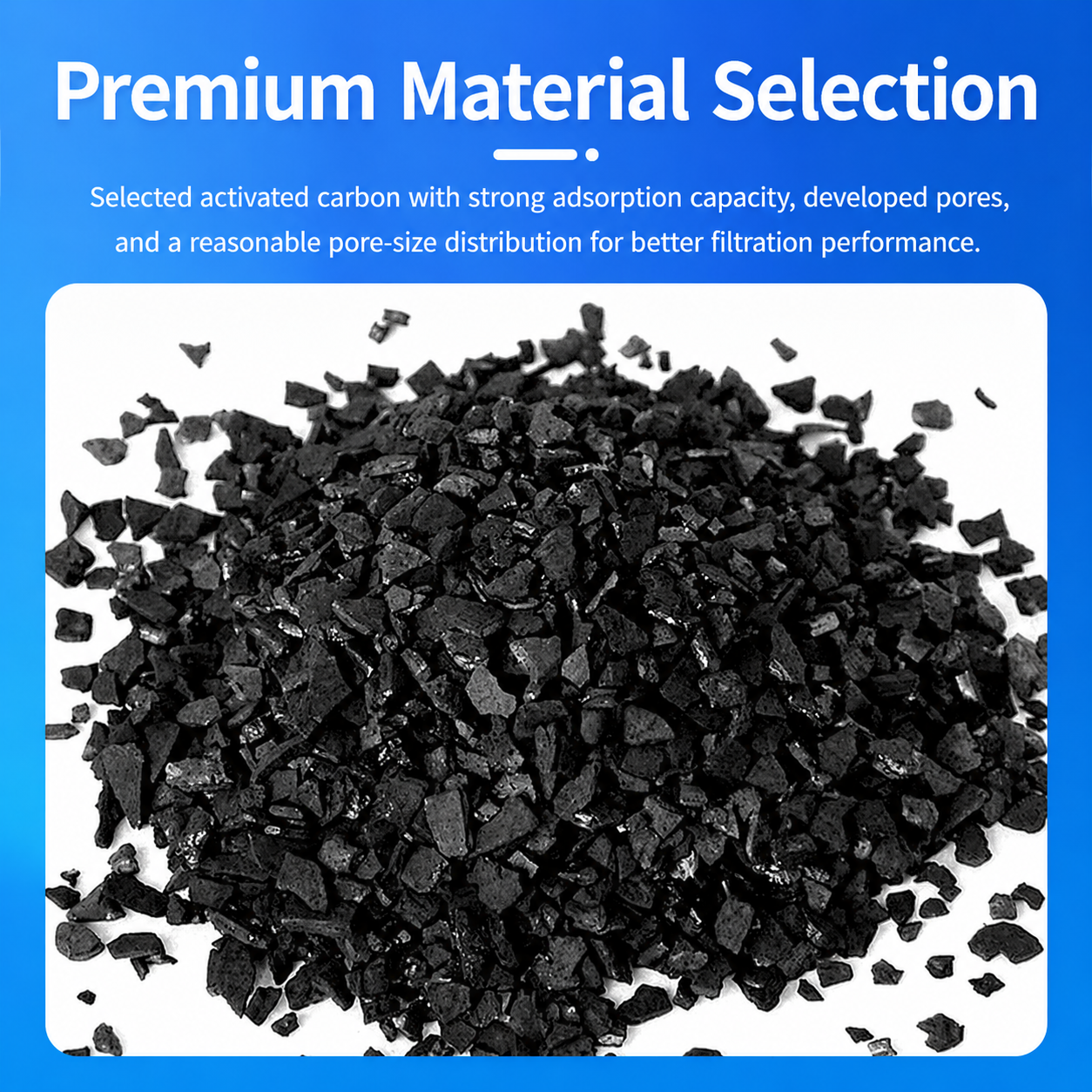 PF-S Filter Cartridges for PF10 Power Filters, 8-Pack Replacement Aquarium Filter Pads, 5.5 x 3.1 Inch, 3-Layer Cotton and Activated Carbon Filtration