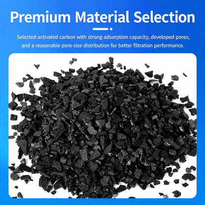 PF-L Carbon Filter Cartridges, 15-Pack Replacement Aquarium Filter Pads Compatible with PF20, PF30, PF40 and PF75 Power Filters, 6 x 4.5 Inch, 3-Layer Cotton and Activated Carbon Filtration