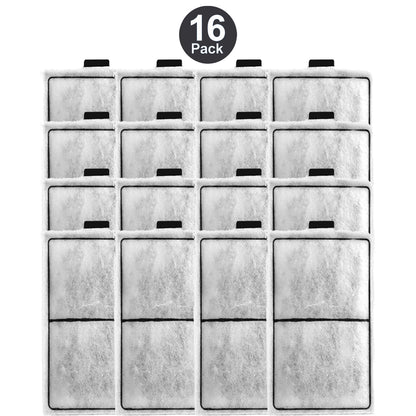 PF-S Filter Cartridges for PF10 Power Filters, 8-Pack Replacement Aquarium Filter Pads, 5.5 x 3.1 Inch, 3-Layer Cotton and Activated Carbon Filtration