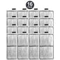 PF-S Filter Cartridges for PF10 Power Filters, 8-Pack Replacement Aquarium Filter Pads, 5.5 x 3.1 Inch, 3-Layer Cotton and Activated Carbon Filtration