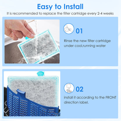 Small Aquarium Filter Cartridges Replacement Compatible with Aqueon QuietFlow E Series Internal Power Filter (Size 10) and 1/2.5/5 Gallon Minibow Aquarium Filters
