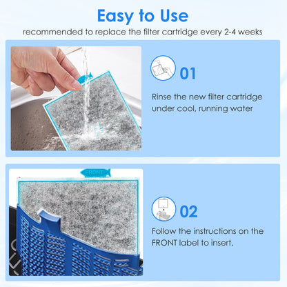 Large Filter Cartridges with Ammonia Reducer Pads, Compatible with Aqueon QuietFlow Power Filter Size 20,30,50,75 / E Internal Power Filter Size 40 and Canister Filter Size 200/300/400