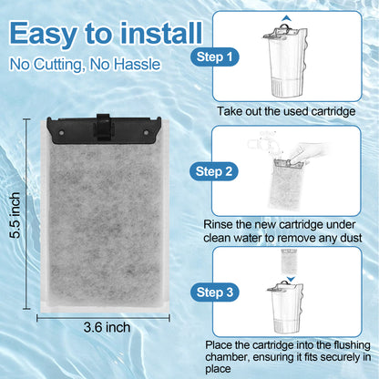 Medium Filter Cartridges Compatible with Whisper Bio-Bag Filters, Aquarium Replacement Filter Cartridges for Whisper 10i/IQ10/PF10 & ReptoFilter 20 Gallon (90 GPH), Activated Carbon Filter