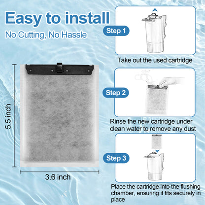 Large Filter Cartridges Compatible with Tetra Whisper Bio-Bag Filters, Replacement Filters for Whisper 20i/40i/IQ20/30/45/60, PF20/30/40/60 & ReptoFilter, Aquarium Filter Cartridge with Activated Carbon