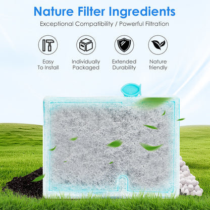 Small Aquarium Filter Cartridges Replacement Compatible with Aqueon QuietFlow E Series Internal Power Filter (Size 10) and 1/2.5/5 Gallon Minibow Aquarium Filters
