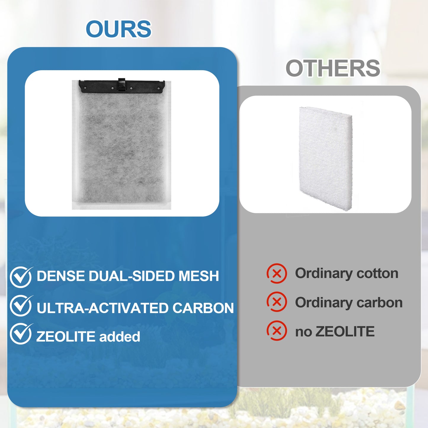 Large Filter Cartridges Compatible with Tetra Whisper Bio-Bag Filters, Replacement Filters for Whisper 20i/40i/IQ20/30/45/60, PF20/30/40/60 & ReptoFilter, Aquarium Filter Cartridge with Activated Carbon